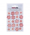 FLEURS TONS ROSES 2CM X20