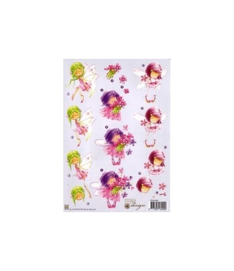 FEUILLE 3D PETITES FILLES FEMA006