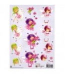 FEUILLE 3D PETITES FILLES FEMA006