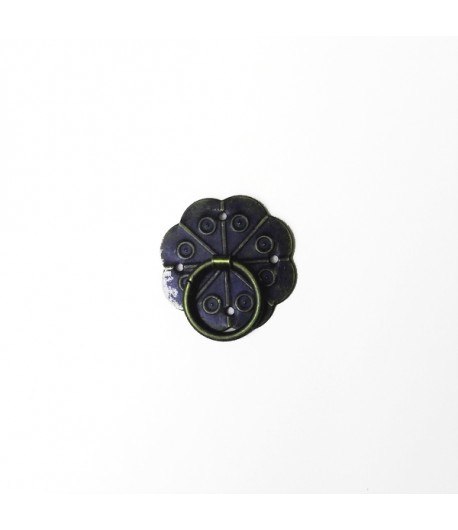 POIGNÉE ROND FESTONNÉ  2.8 CM - BRONZE