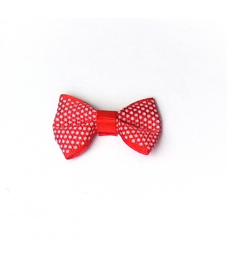 NOEUD ROUGE POIS BLANCS