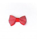 NOEUD ROUGE POIS BLANCS