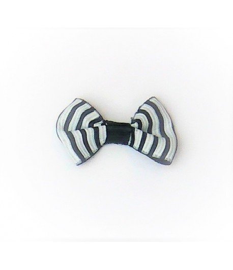 NOEUD RAYÉ BLANC ET NOIR
