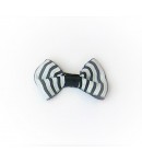 NOEUD RAYÉ BLANC ET NOIR