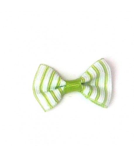 NOEUD RAYÉ BLANC ET VERT