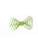 NOEUD RAYÉ BLANC ET VERT