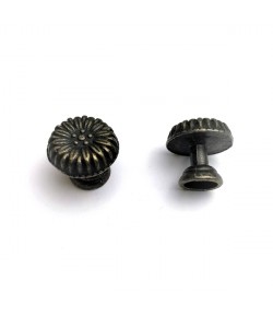 POIGNEE RONDE FLEUR 2 CM - BRONZE
