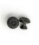 POIGNÉE RONDE FLEUR 1.5 CM - BRONZE