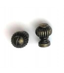 POIGNÉE RONDE STRIÉE 1.5 CM - BRONZE