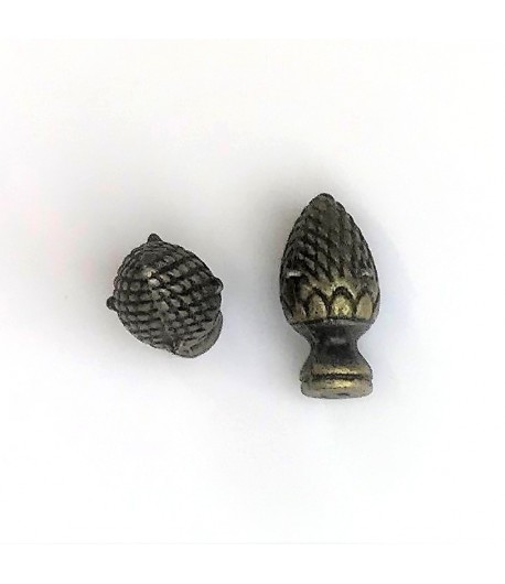 POIGNÉE RONDE AVEC ANNEAU 3 CM - BRONZE