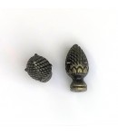 POIGNÉE RONDE AVEC ANNEAU 3 CM - BRONZE