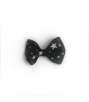 NOEUD NOIR ETOILES BLANCHES