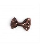 NOEUD MARRON ETOILES BLANCHES