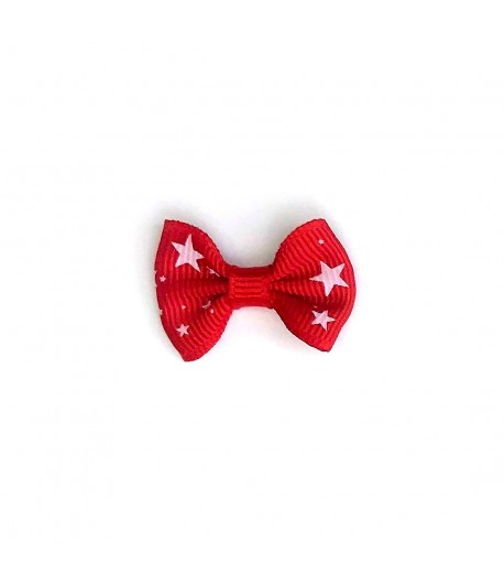 NOEUD ROUGE ETOILES BLANCHES