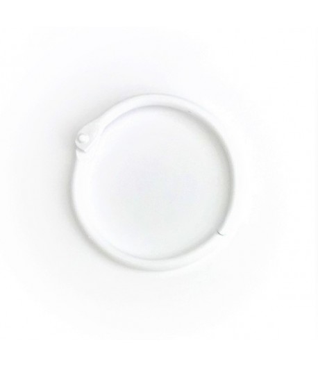 ANNEAU EN METAL BLANC - 3.8 CM