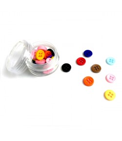 BOITE BOUTONS 7MM - COULEURS MELANGEES
