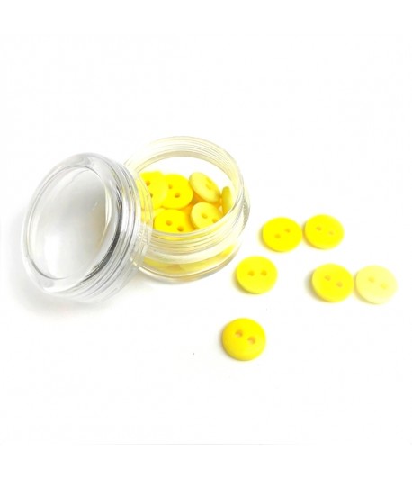 BOITE BOUTONS 9MM - JAUNE