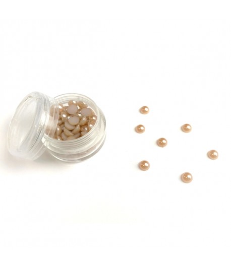 BOITE DEMI-PERLES 6MM - BEIGE