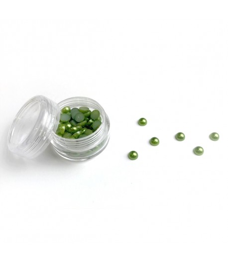 BOITE DEMI-PERLES 6MM - VERT SAPIN