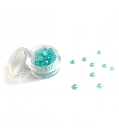 BOITE DEMI-PERLES 6MM - TURQUOISE