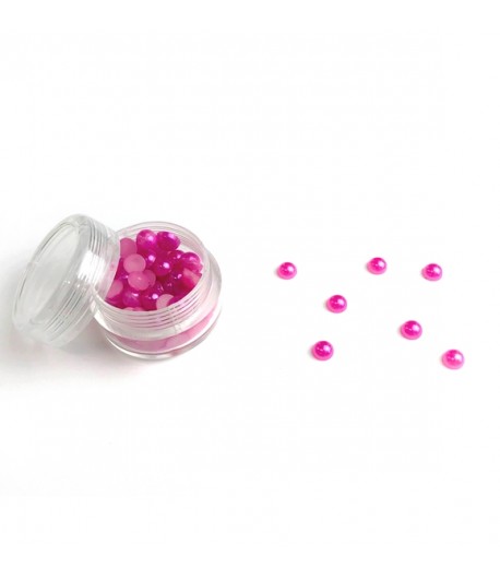 BOITE DEMI-PERLES 6MM - FUCHSIA