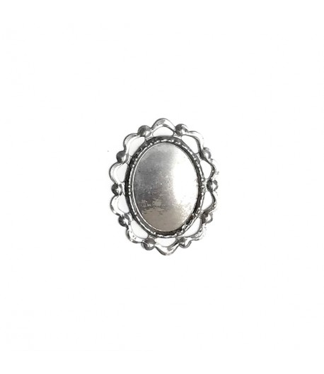 MÉDAILLON OVALE 3.5 CM - ARGENT