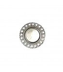 MÉDAILLON ROND COEUR 3.5CM - ARGENT