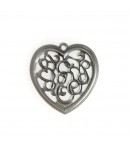 COEUR AJOURÉ EN MÉTAL - ARGENT