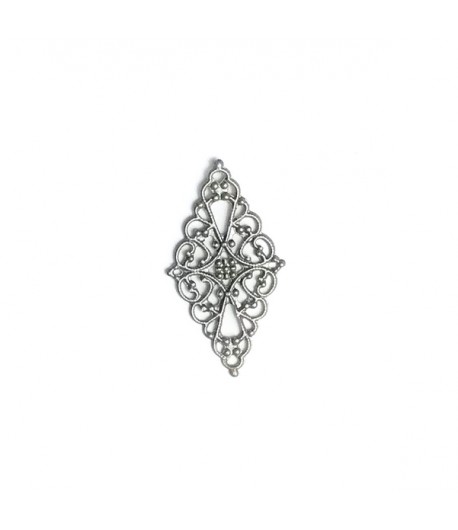EMBELLISSEMENT AJOURÉ EN MÉTAL 4.5 CM - ARGENT