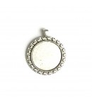 MÉDAILLON PENDENTIF ROND 4.2CM - ARGENT