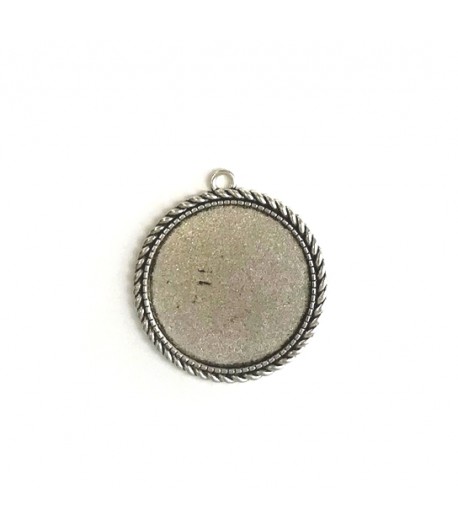 MÉDAILLON PENDENTIF ROND 4.2CM - ARGENT