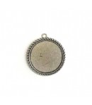 MÉDAILLON PENDENTIF ROND 4.2CM - ARGENT