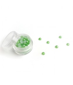 BOITE DEMI-PERLES 6MM - VERT CLAIR