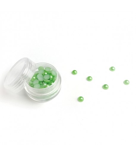 BOITE DEMI-PERLES 6MM - VERT CLAIR