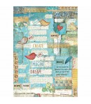 PAPIER DE RIZ PATCHWORK 21 X 29.7 DFSA4333