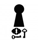 POCHOIR 12X25 EP 0.25 SERRURES CLES KSTDL12