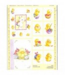 FEUILLE 3D LAPINS POUSSINS RY83545