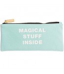 TROUSSE VERT EN TISSU MAGICAL 21.3 X 10 CM