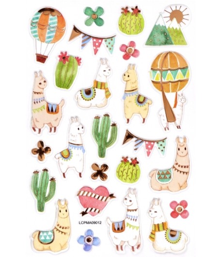 STICKERS LAMAS GLOSSY