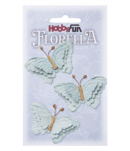 PAPILLONS BLEU X 3