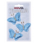 PAPILLONS BLEU FONCÉ X 3