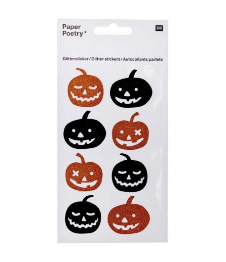STICKERS PAILLETES CITROUILLES