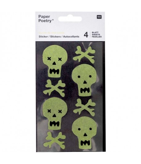 STICKERS FLUO TETES DE MORT