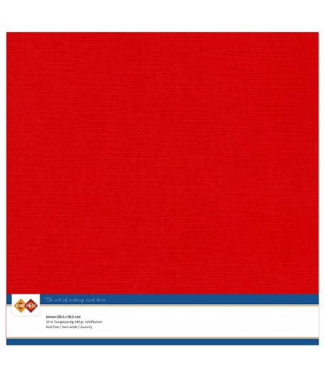 10 FEUILLES 30 X 30 CM 240GR - ROUGE