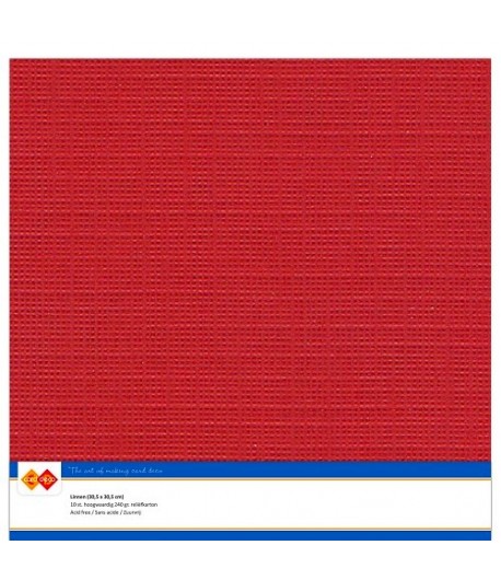 10 FEUILLES 30 X 30 CM 240GR - ROUGE NOEL