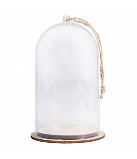 CLOCHE EN PLASTIQUE AVEC SON SOCLE 13CM