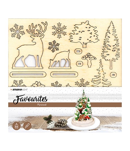 SUJETS EN BOIS DE NOEL - PWSL04