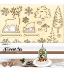 SUJETS EN BOIS DE NOEL - PWSL04