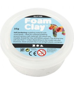 PATE A MODELER FOAM CLAY BLANC SINTILLANT- 35 G