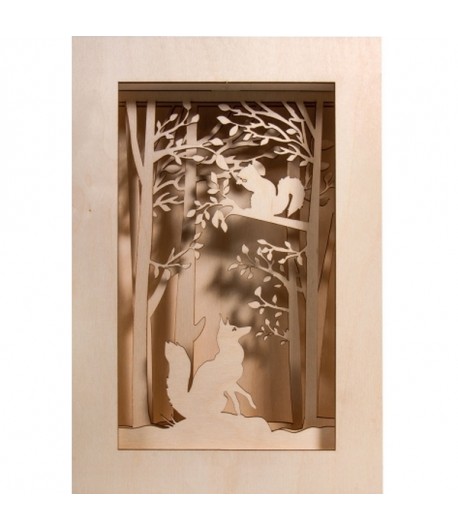 KIT BOIS CADRE FORET 30X30X6.6CM
